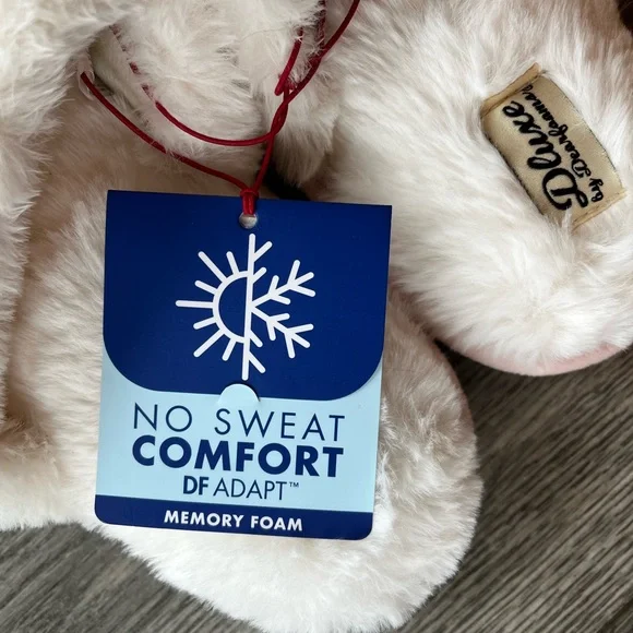 NWT Women’s Dluxe by Dearfoams Kaila Scuff Slippers - Ivory Large - Picture 3 of 5